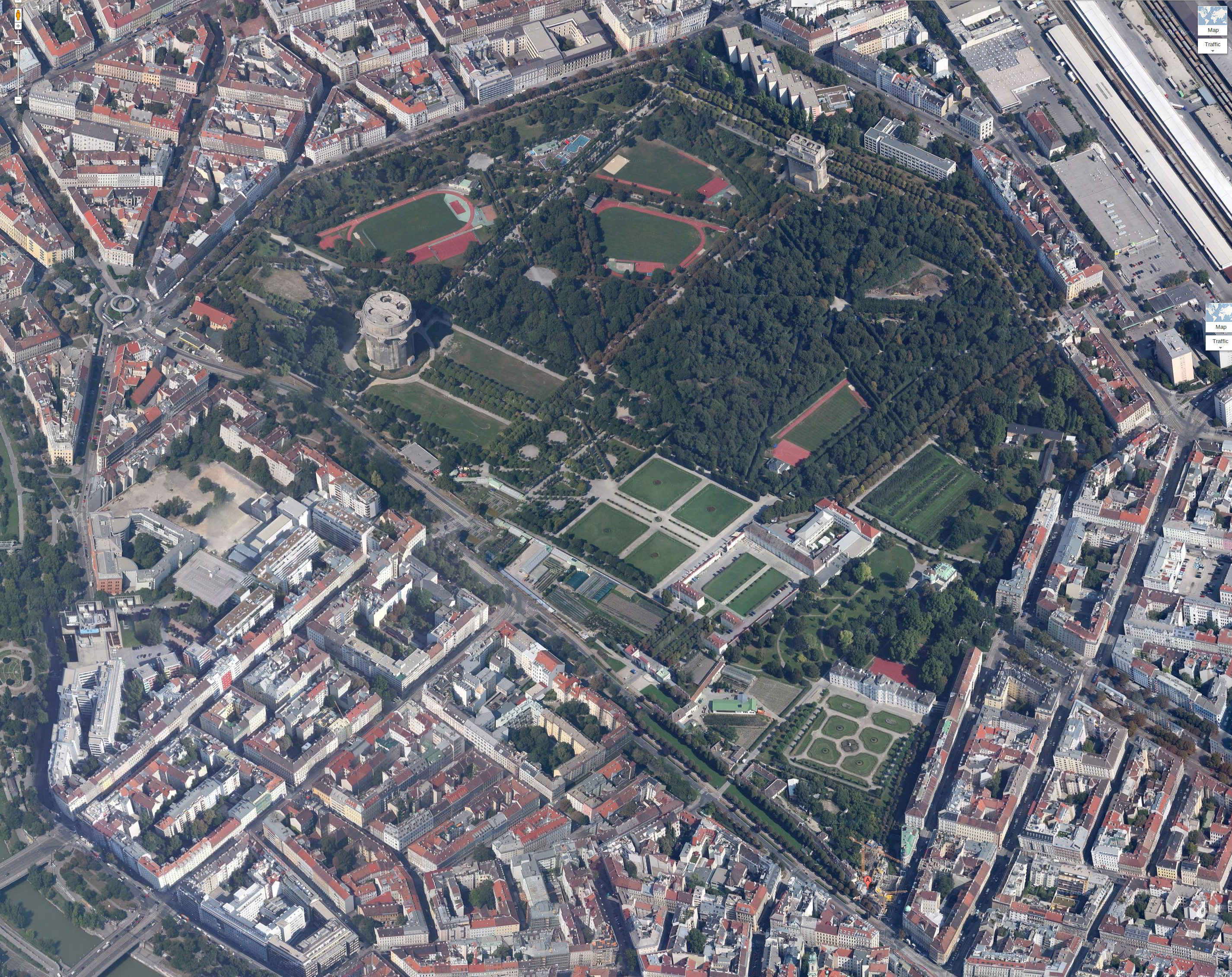 Aerial View of the Augarten